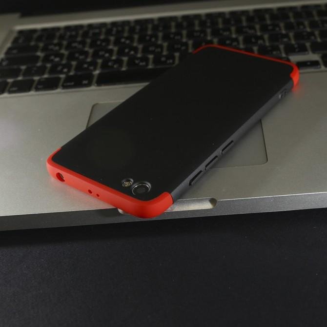 Пластикова накладка LikGus 360 градусів для Xiaomi Redmi Note 5A / Redmi Y1 Lite (Чорний / Червоний-4