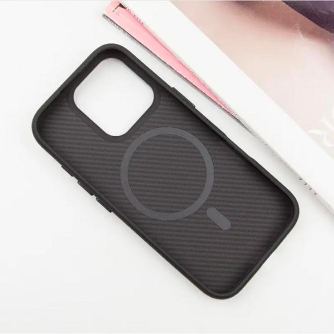 Чехол TPU+PC Carbon with MagSafe для Apple iPhone 12/12 Pro (6.1") Black-1