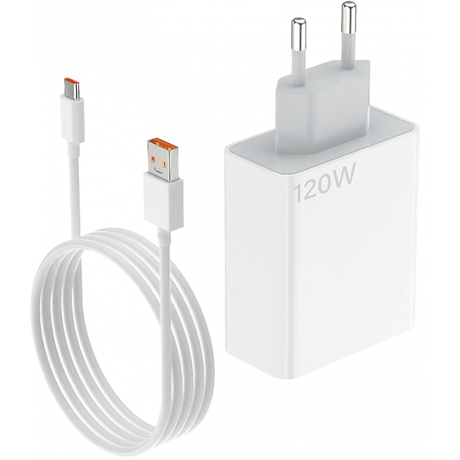 Мережевий зарядний пристрій XO L164 120W fast charger White + Type-C cable