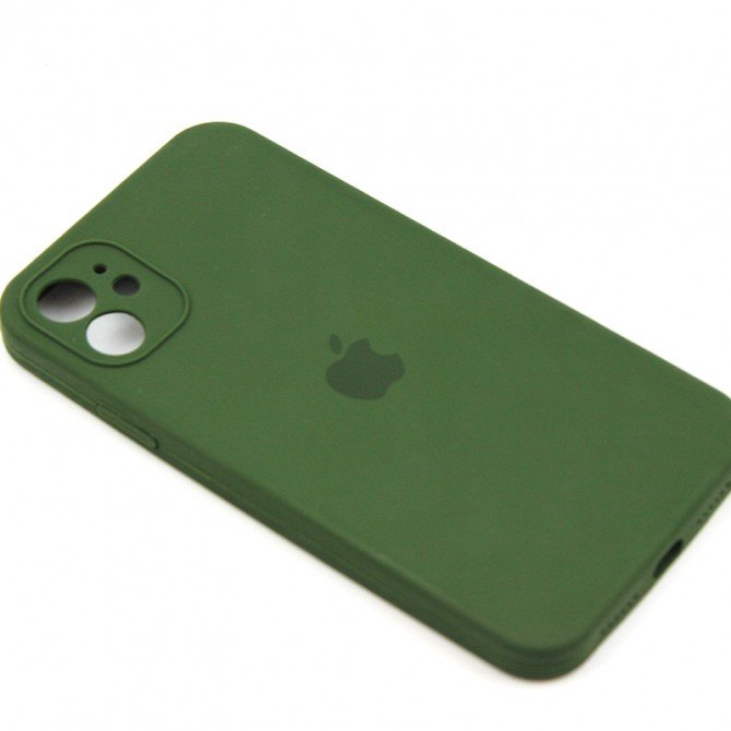 Оригінальний силіконовий чохол для iPhone 11 Темно Зелений FULL (SQUARE SHAPE)-2