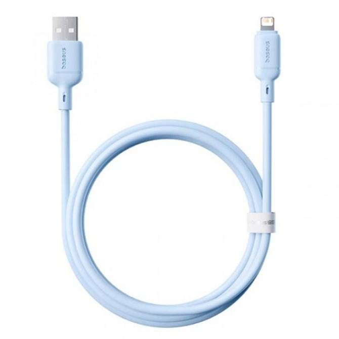 Кабель USB Baseus Silky Series Lightning 2.4A (P1037770) Blue 1m