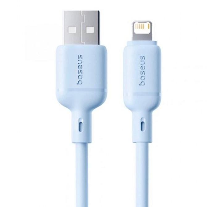 Кабель USB Baseus Silky Series Lightning 2.4A (P1037770) Blue 1m-1