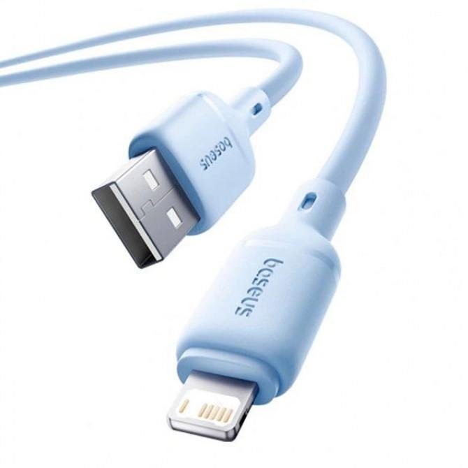 Кабель USB Baseus Silky Series Lightning 2.4A (P1037770) Blue 1m-2