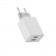 Мережевий зарядний пристрій XO L65 2.4A/2USB White