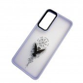 Силиконовая накладка OPrint Cкандинавия black для Oppo A78 4G Крыла / фиолетовый Силиконовая накладка OPrint Cкандинавия black для Oppo A78 4G Крыла / фиолетовый