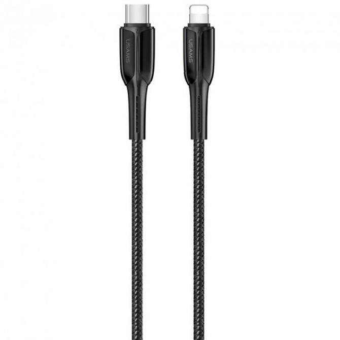 Кабель Usams U42 US-SJ401 Zinc Alloy Type-C -> Lightning 1.2m Black
