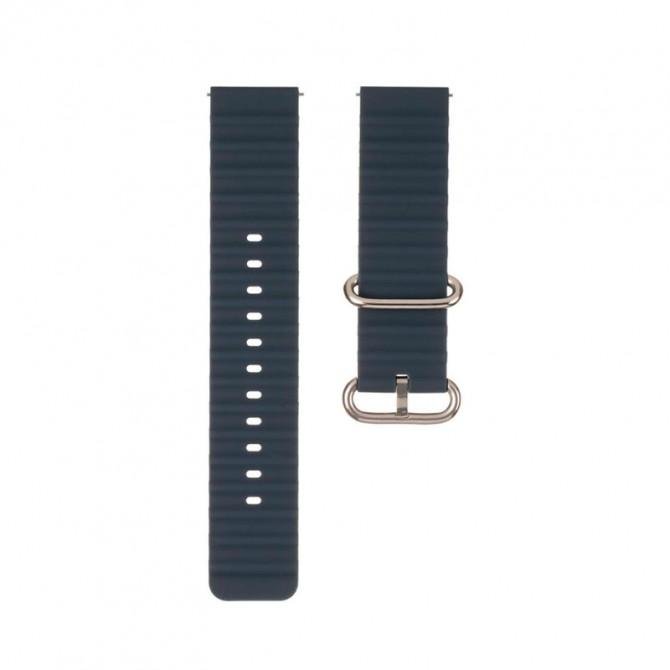 Ремінець універсальний силіконовий Marine Double 20mm Темно Синій