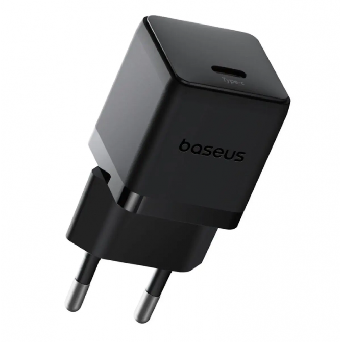 Мережевий зарядний пристрій 1USB + Type-C Baseus Palm Fast Charger 20W EU Cluster Black