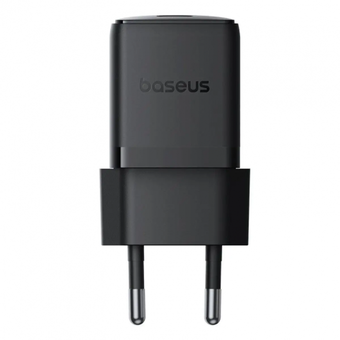 Мережевий зарядний пристрій 1USB + Type-C Baseus Palm Fast Charger 20W EU Cluster Black-1