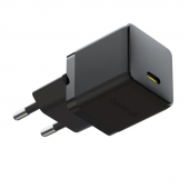 Сетевое зарядное устройство 1USB + Type-C Baseus Palm Fast Charger 20W EU Cluster Black
