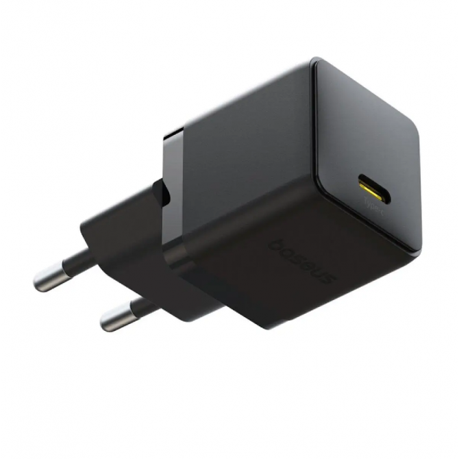 Мережевий зарядний пристрій 1USB + Type-C Baseus Palm Fast Charger 20W EU Cluster Black-2