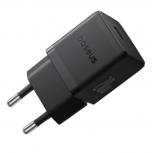 Сетевое зарядное устройство 1USB + Type-C Baseus Palm Fast Charger 20W EU Cluster Black