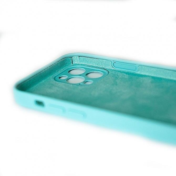 Оригинальный силиконовый чехол для iPhone 12 /12 Pro Ментоловый FULL (with camera protection)-2