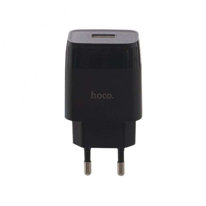 Мережевий зарядний пристрій Hoco C72A Black + USB Cable MicroUSB (2.1A)