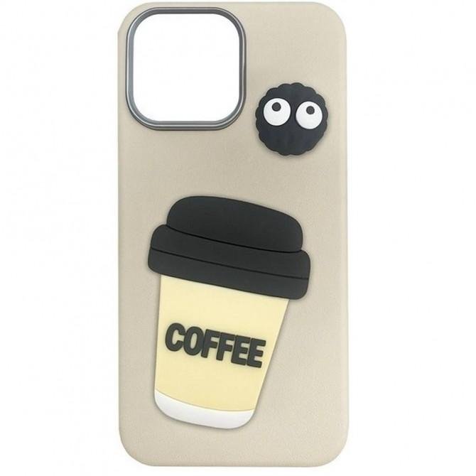 Чохол TPU Leather Toys для Apple iPhone 15 Pro Max (6.7") (Coffee / Sand)