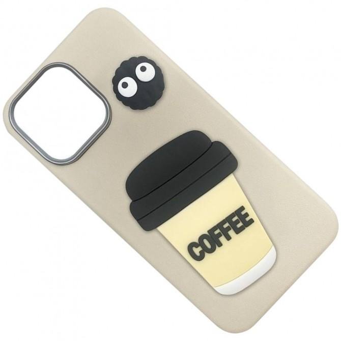 Чохол TPU Leather Toys для Apple iPhone 15 Pro Max (6.7") (Coffee / Sand)-1