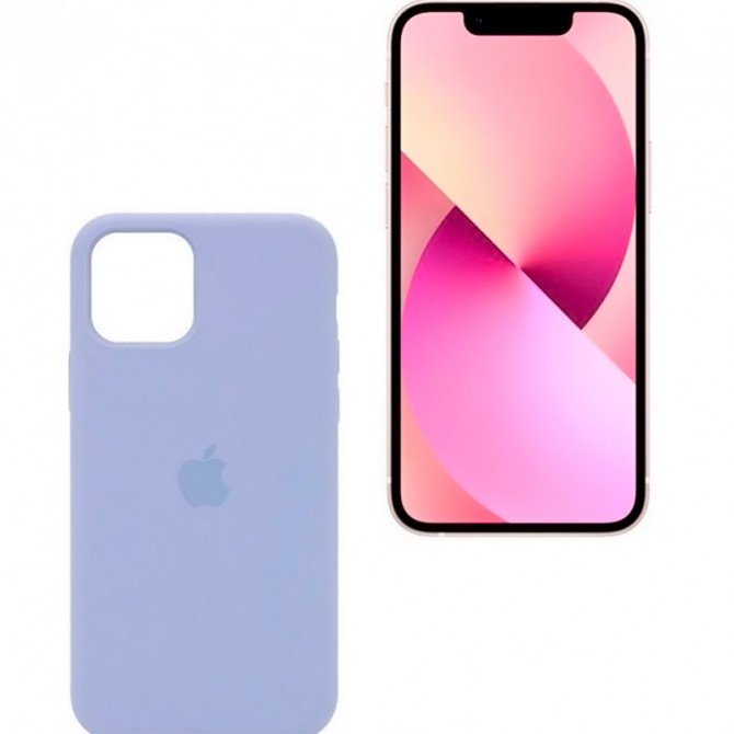 Оригинальный силиконовый чехол для iPhone 13 mini Лавандовый FULL-3