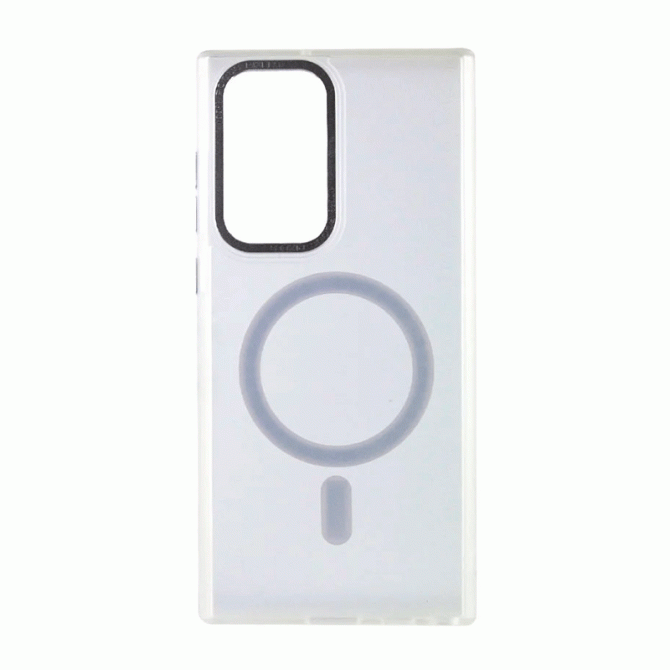 Чехол TPU+PC Lyon Frosted with MagSafe series Samsung Galaxy S22 Ultra White