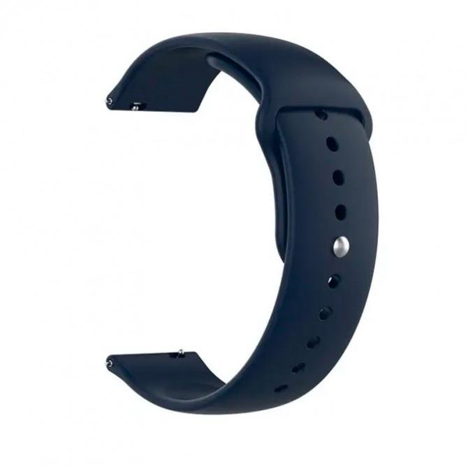 Ремешок универсальный силиконовый Semi-twill 22mm Темно Синий