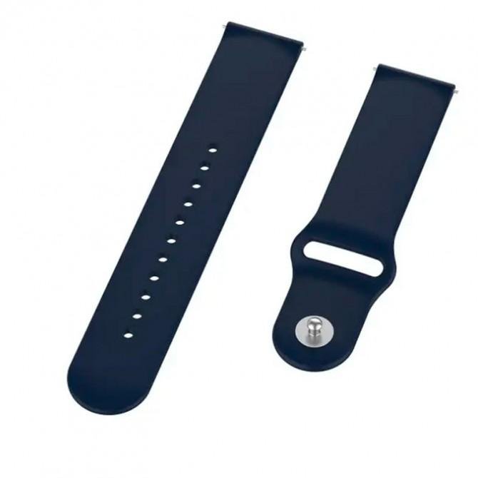 Ремешок универсальный силиконовый Semi-twill 22mm Темно Синий-2