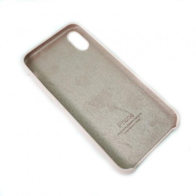 Оригинальный силиконовый чехол для iPhone X/Xs Пастельно Бежевый