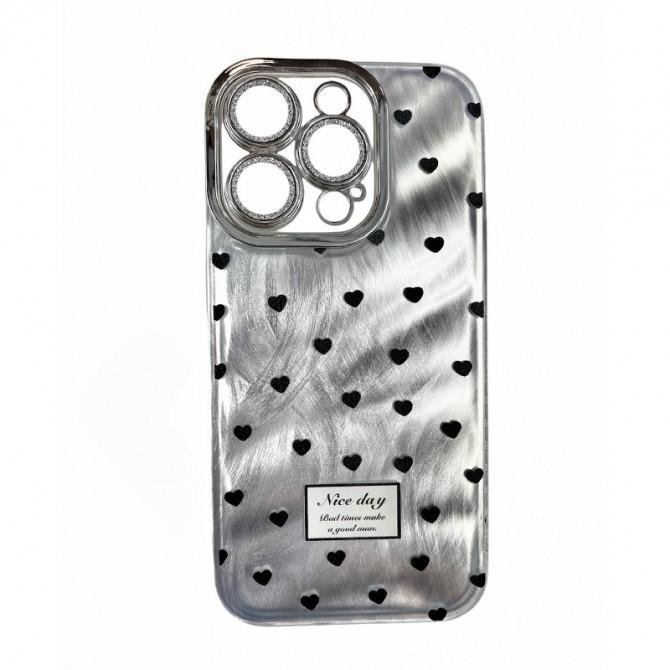 Чехол Shiny Gloss Hearts series for iPhone 15 Pro Max Black