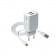 Сетевое зарядное устройство XO L35D 2.1A/2USB + Type-C White