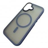 Чехол Matt Soft Frame Case для iPhone 17 Синий