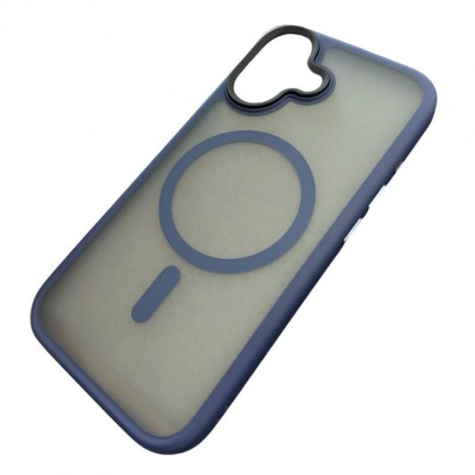 Чехол Matt Soft Frame Case для iPhone 17 Синий-2