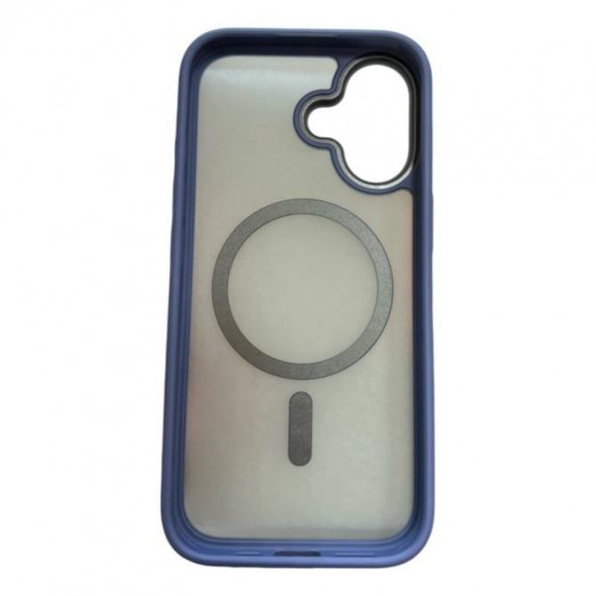 Чехол Matt Soft Frame Case для iPhone 17 Синий-3