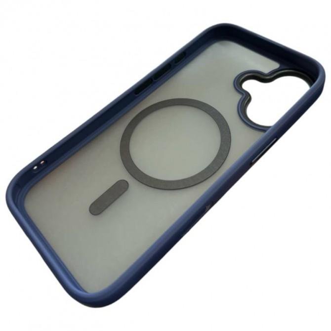 Чехол Matt Soft Frame Case для iPhone 17 Синий-5
