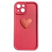 Чехол 3D Heart series for iPhone 14 Plus Red