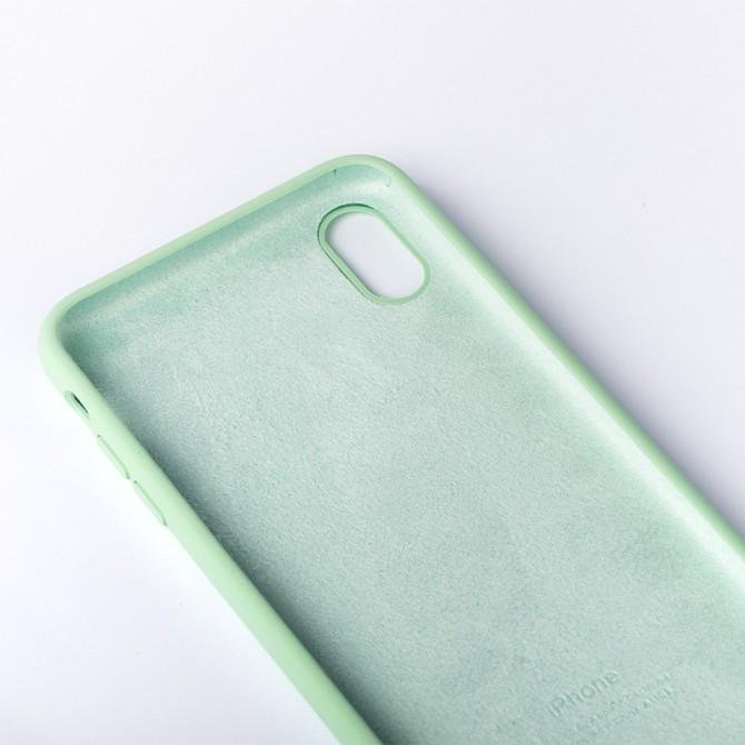 Оригинальный силиконовый чехол для iPhone X/Xs Пастельно Зеленый-2