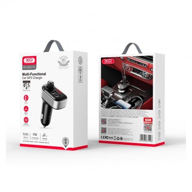 ФМ Модулятор XO BCC-10 3.1A/2 USB Black-1