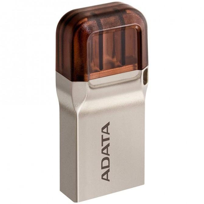 Флеш память ADATA USB 64Gb UC370 USB-C OTG Золотой USB 3.1-1