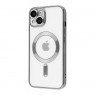 Силіконовий чохол SHINING with MagSafe для iPhone 14 Срібний