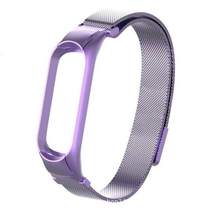 Ремінець для Xiaomi Band 3/4 milanese design Lilac-1