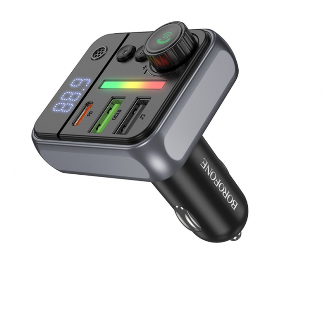 ФМ Модулятор Borofone BC50 Ascenso PD20W+QC3.0 Black-1