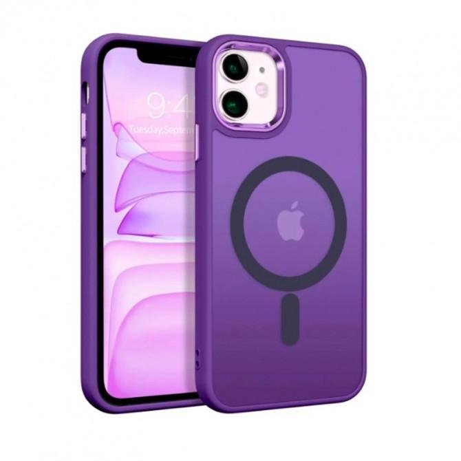 Чехол силиконовый MagSafe для Apple iPhone 12 Violet