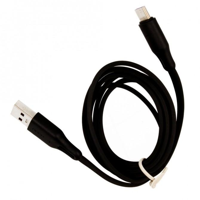 Кабель Rock S1 Type-C 5A Fast Charge & Sync Flat Cable Чорний (RCB0740)