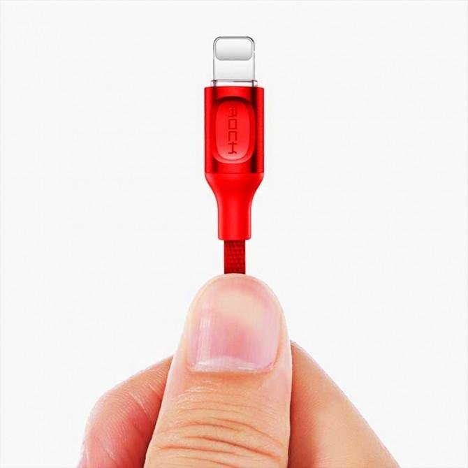 Кабель Rock Lightning Metal auto disconnect data cable Красный (RCB0619)-1