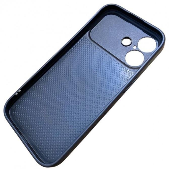 Накладка PC+Leather для iPhone 15 Синій-4