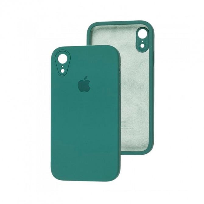Силиконовый чехол для iPhone Xr Хвойно Зеленый FULL (SQUARE SHAPE)