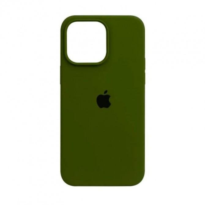 Оригинальный силиконовый чехол для iPhone 14 Pro Max Army Green FULL
