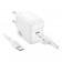 Сетевое зарядное устройство 1USB + Type-C Borofone BAS43A 20W+QC3.0 White + Cable Type-C to Type-C