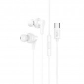Проводные наушники HF Hoco M114 Type-C White + mic Проводные наушники HF Hoco M114 Type-C White + mic