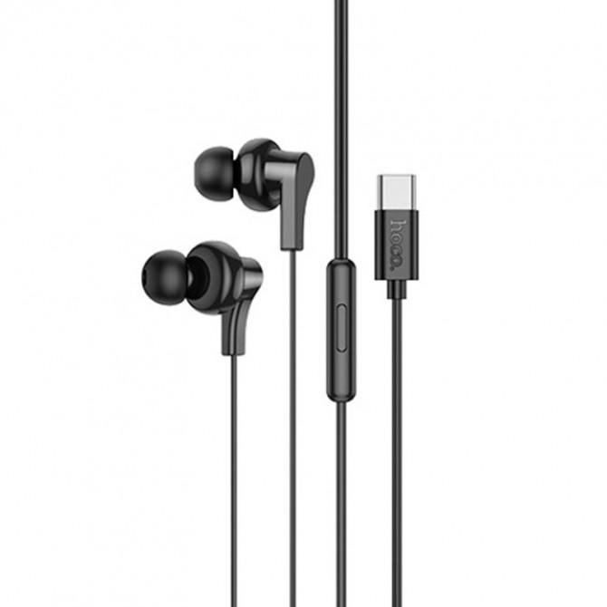Проводные наушники HF Hoco M114 Type-C Black + mic