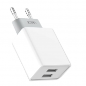 Сетевое зарядное устройство XO L65 2.4A/2USB + microUSB White