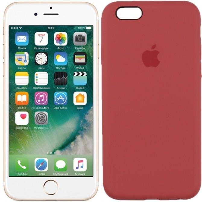 Чохол силіконовий для iPhone 6/6s Вишневий FULL