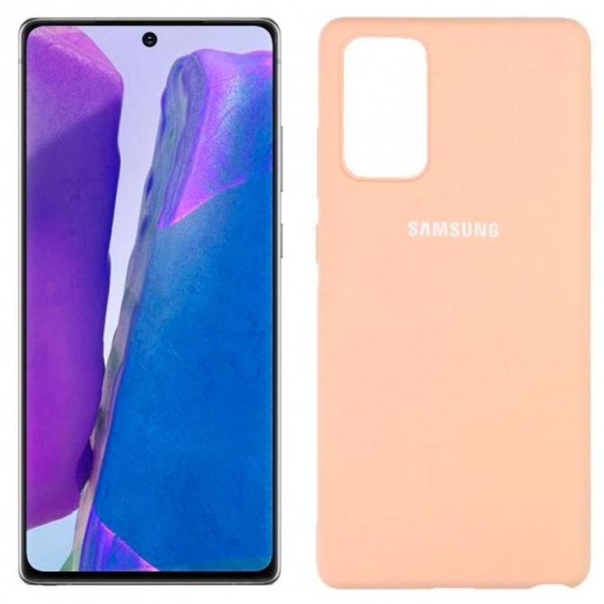 Чехол Original Soft Case Samsung Note 20 Ultra Бежевый FULL